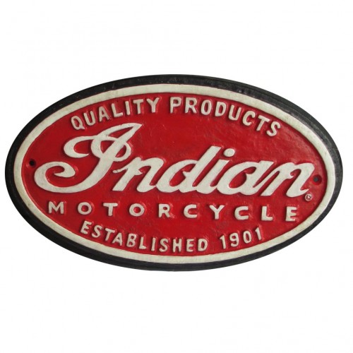 Indian Motorcycle Cast Iron Sign - Cam and Deb's Store