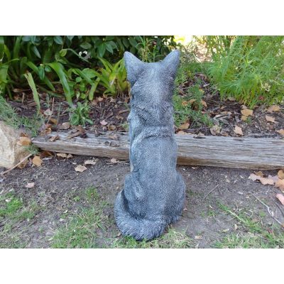 blue heeler garden statue